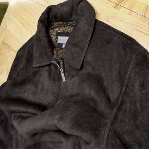 Perry Ellis Portfolio Men's Black Jacket Size Large, Fur lined - Picture 4 of 16